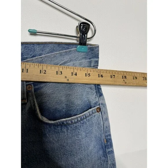 Algode Low Slung Baggy Jeans Womens 27 Blue Light Wash Libertine Relaxed Denim - Picture 7 of 15